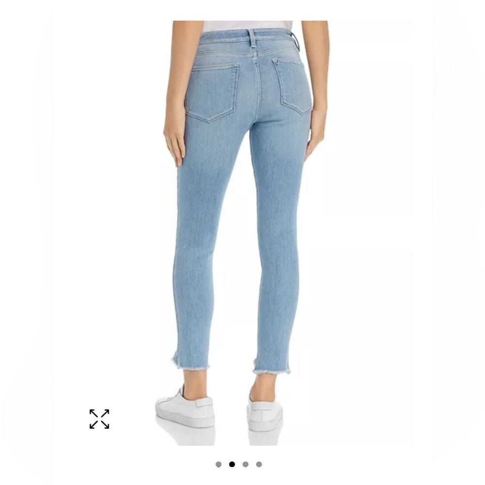 FRAME Le High skinny triangle raw edge jeans 27 - Picture 2 of 7